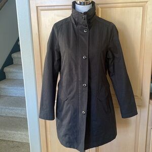 Kristen Blake gray warm parka/trench quilted lined size Medium